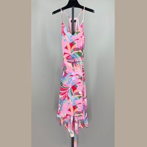 NEW! LAUNDRY BY SHELLI SEGAL TROPICAL FLORAL DRESS! WOMENS 8!